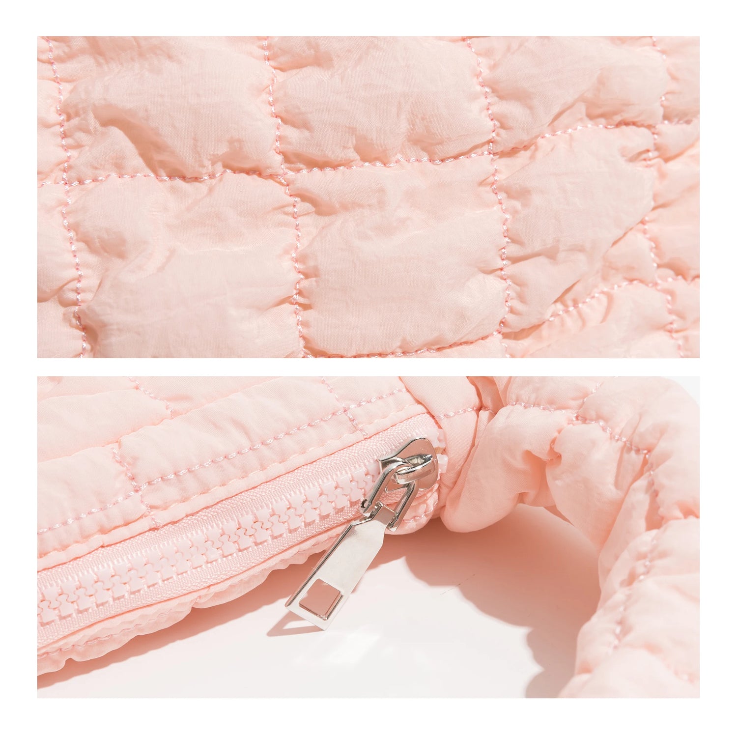 Soft Fluffy Quilted Padding Handbag Puffy Lightweight Tote Bag Cotton Padding Small Shoulder Bag