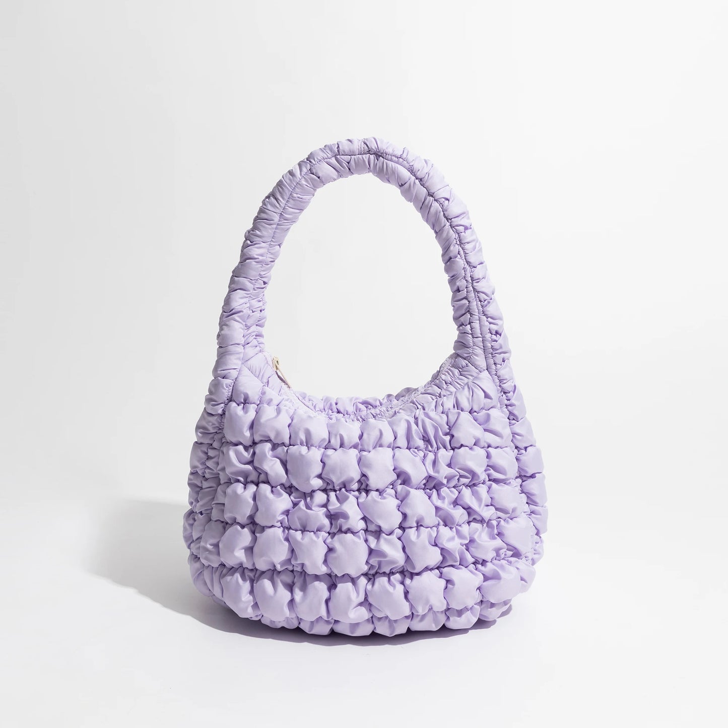 Soft Fluffy Quilted Padding Handbag Puffy Lightweight Tote Bag Cotton Padding Small Shoulder Bag