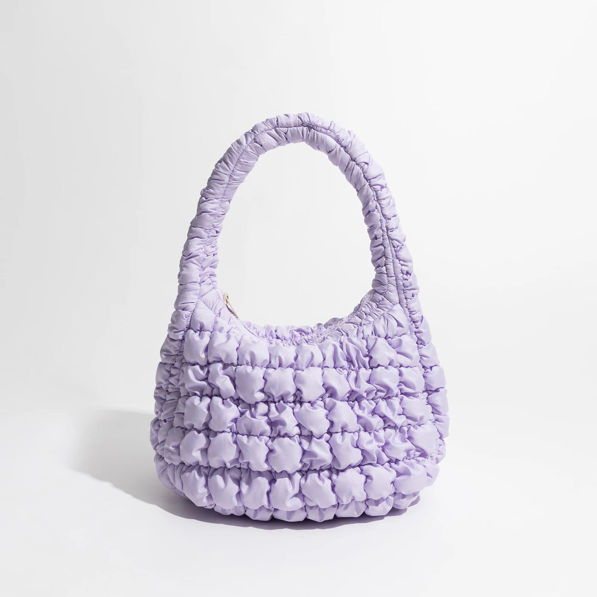 Soft Fluffy Quilted Padding Handbag Puffy Lightweight Tote Bag Cotton Padding Small Shoulder Bag